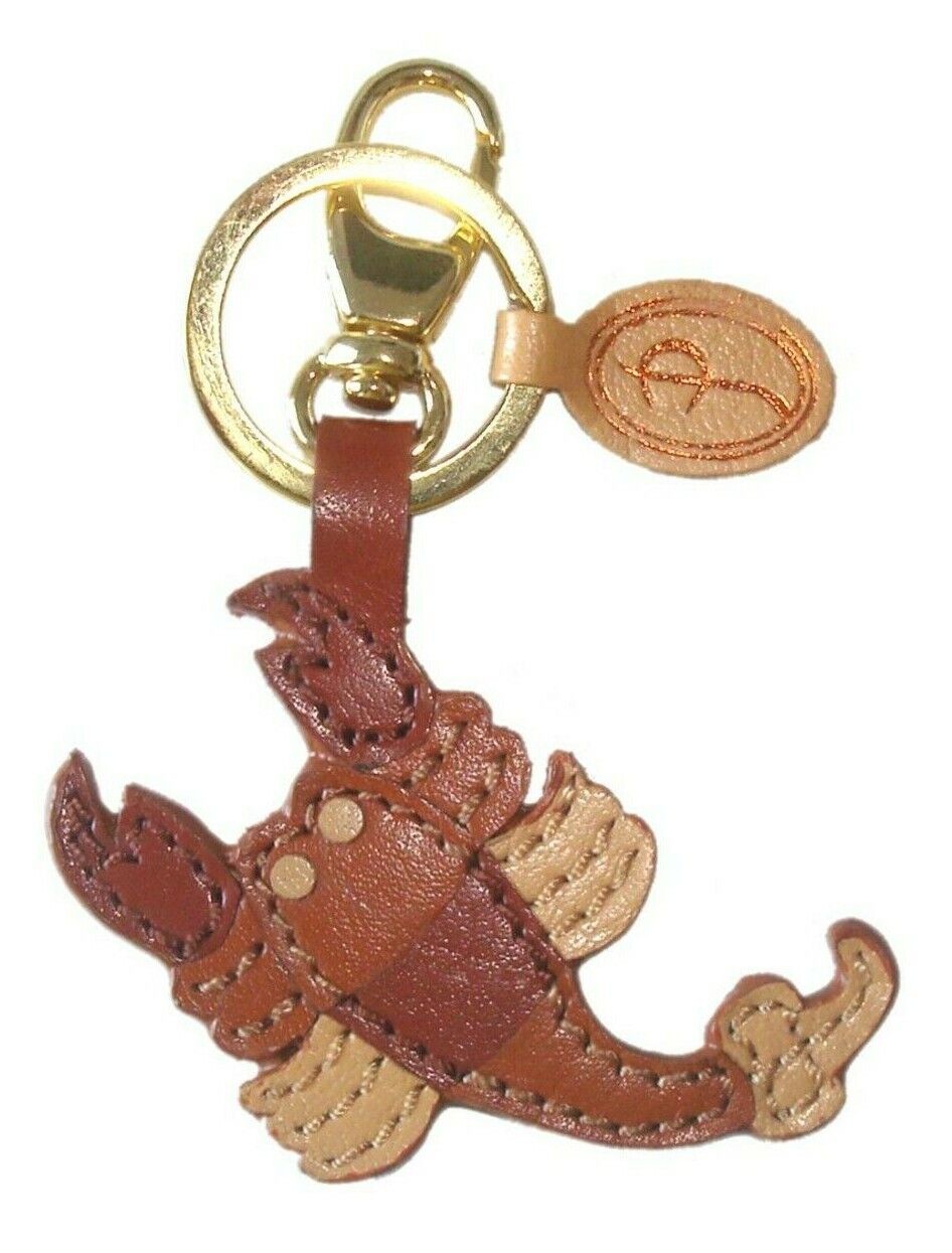 Portachiavi Pellettieri Fiorentini Vera Pelle Fatto a Mano Zodiaco Scorpione