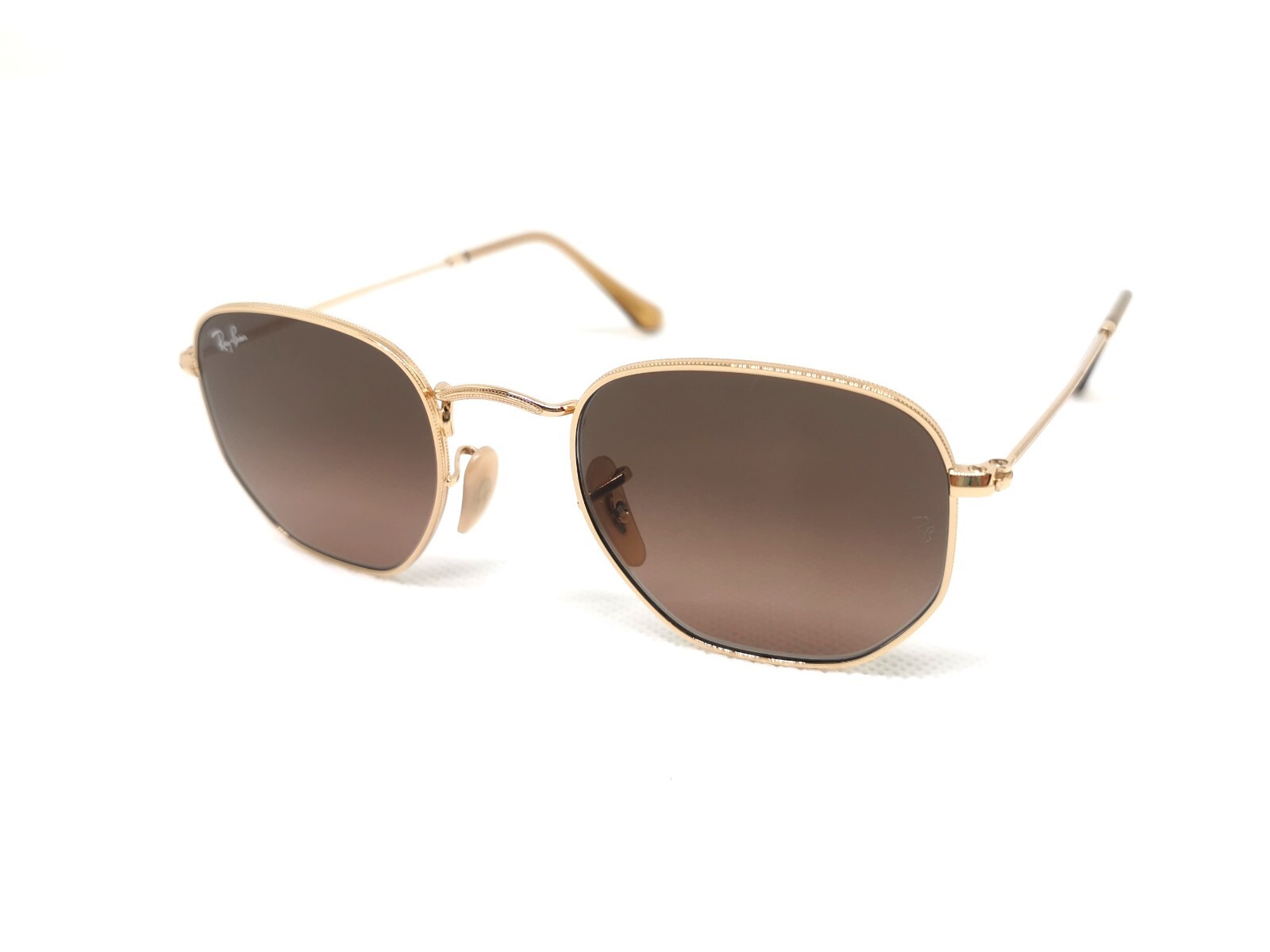 Ray-Ban 3548N HEXAGONAL FLAT 9124/43 48◻21 | Occhiali da sole oro sfumati