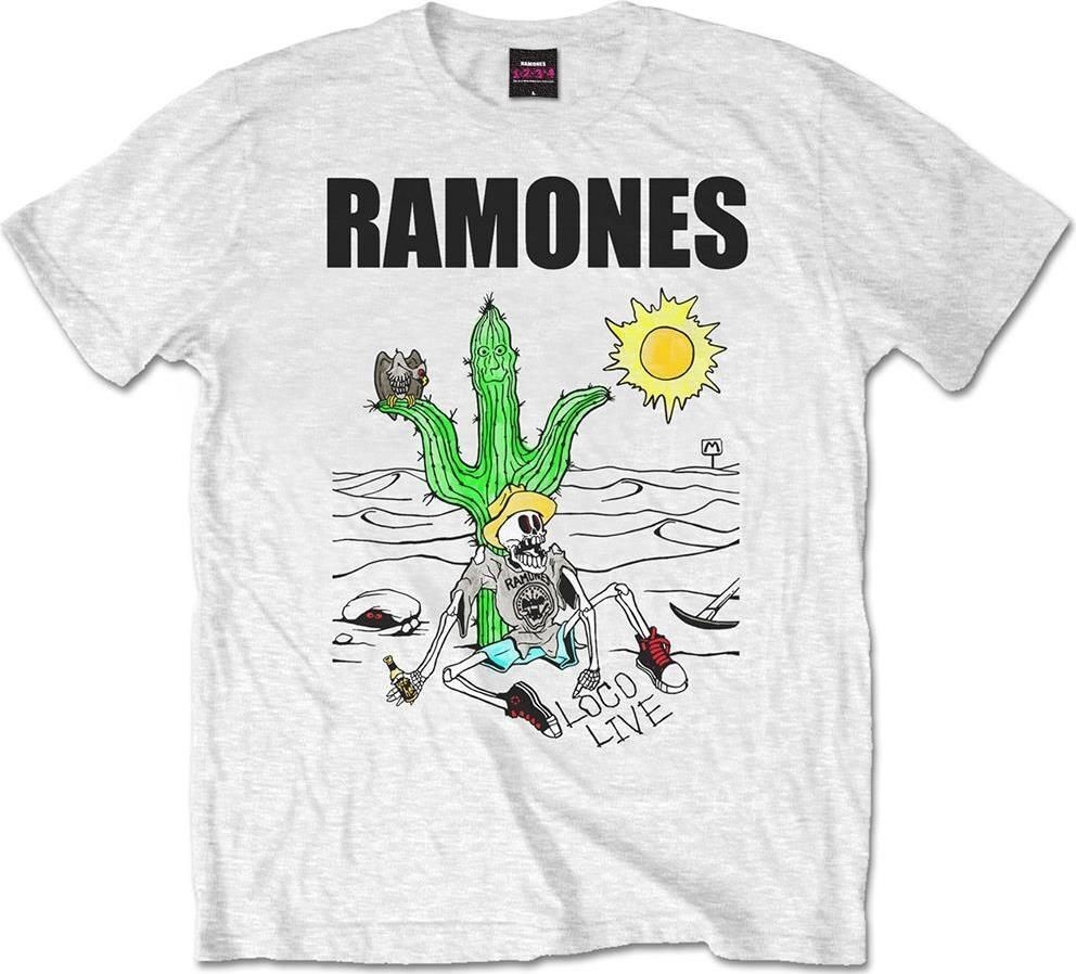 Abbigliamento Ramones: Loco Live White (T-Shirt Unisex Tg. M)