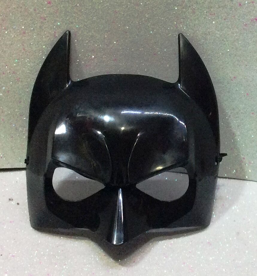 CARNEVALE HALLOWEEN MASCHERA VOLTO BATMAN MASK IN PLASTICA RIGIDA A