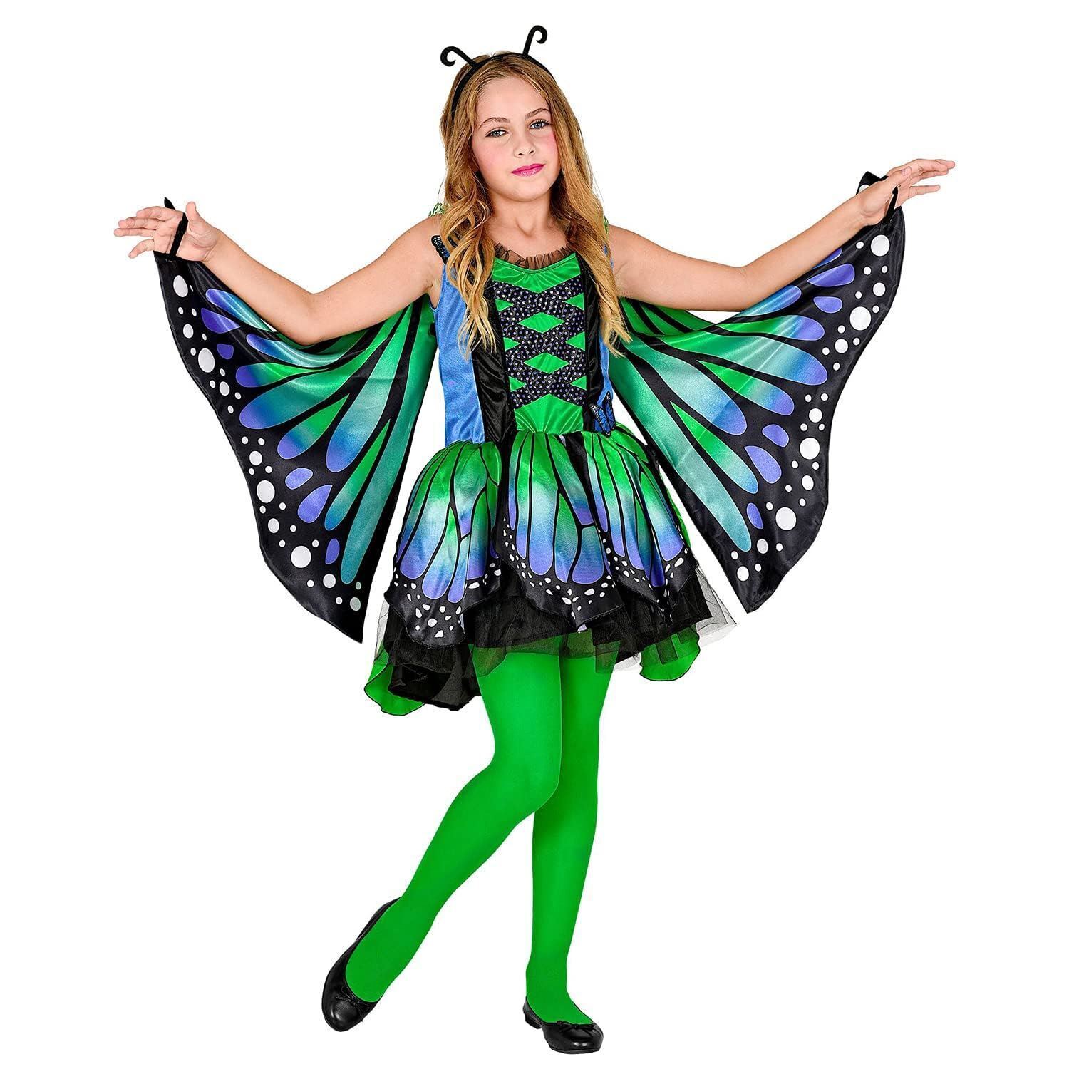 WIDMANN 10977 COSTUME FARFALLA VERDE C/ALI 8/10 140CM #1097