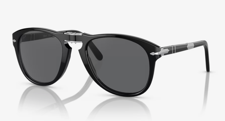 Persol Po0714sm 95/B1 54 Steve Mcqueen Occhiali da Sole Neri Lenti Grigio