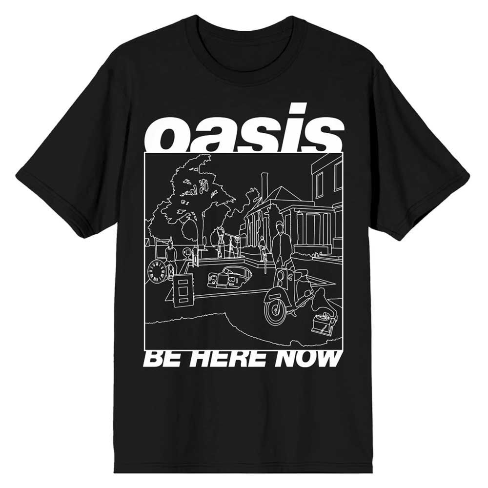 Abbigliamento Oasis - Oasis Unisex T-Shirt: Be Here Now Line Drawing (Medium)