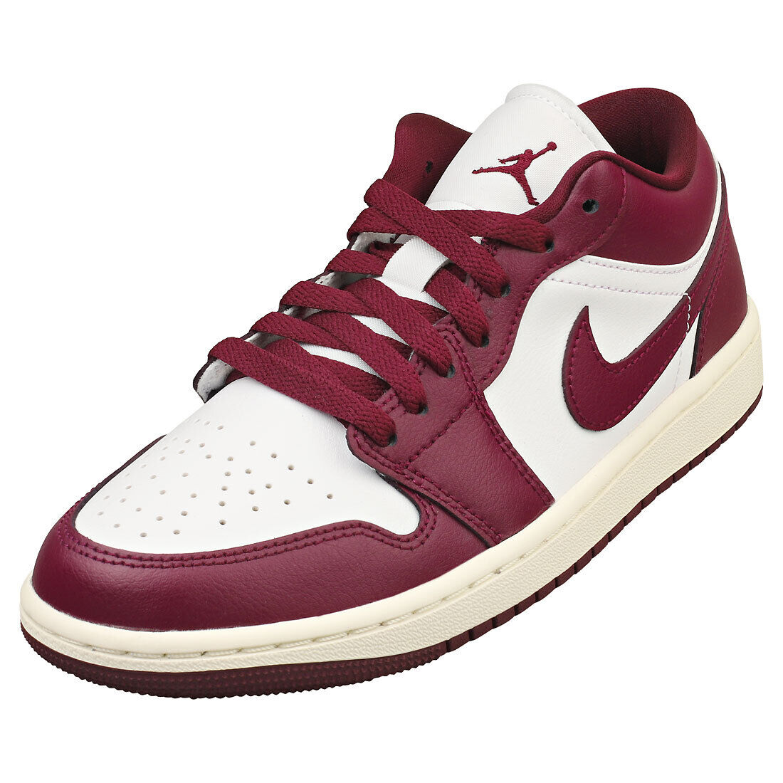 Nike Air Jordan 1 Low Donna White Burgundy Formatori  - 36.5 EU