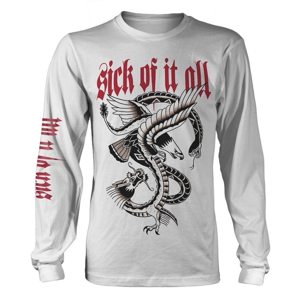 SICK OF IT ALL - EAGLE WHITE Long Sleeve Shirt Medium