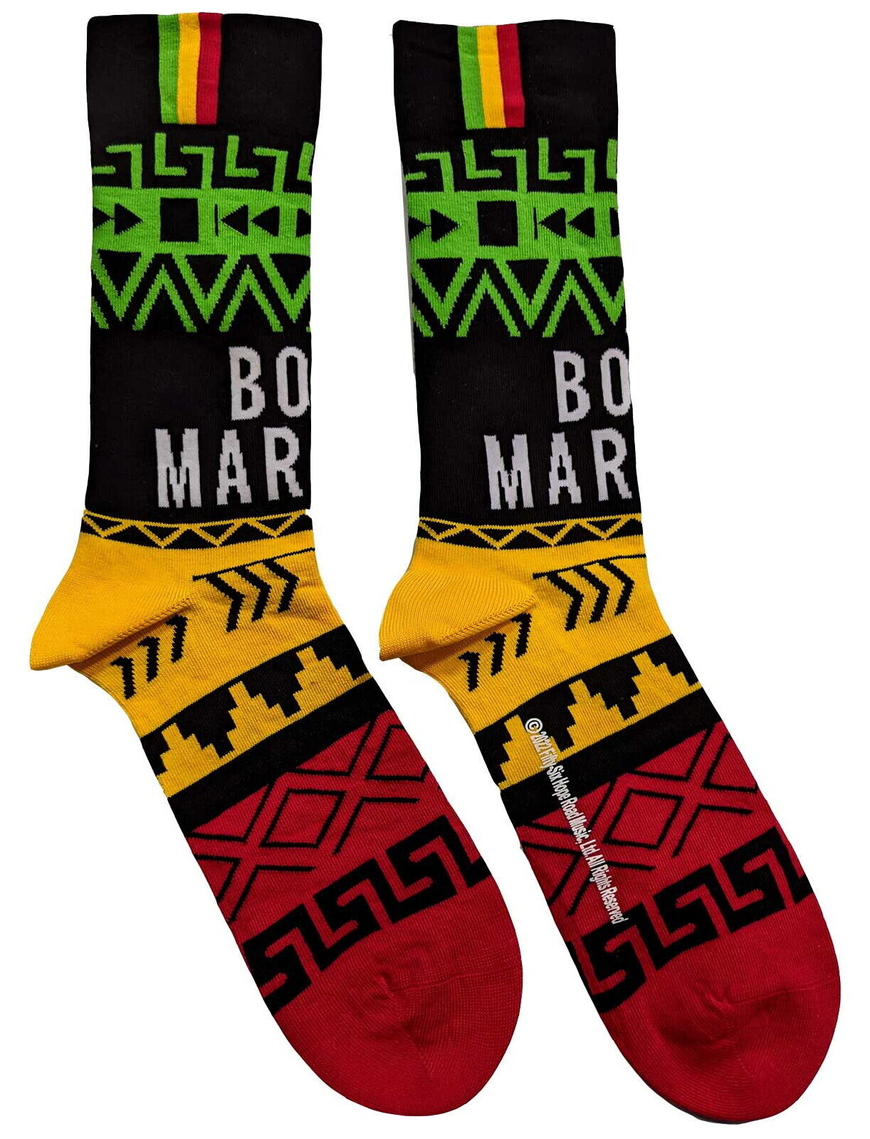 Bob Marley 'Press Play' (Multicoloured) Socks (One Size = UK 7-11) - FFICIALE!