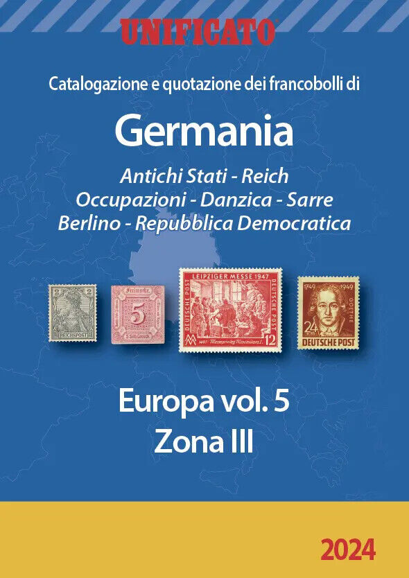 UNIFICATO CATALOGO FRANCOBOLLI EUROPA VOLUME 5 ZONA III - GERMANIA 2024 nuovo