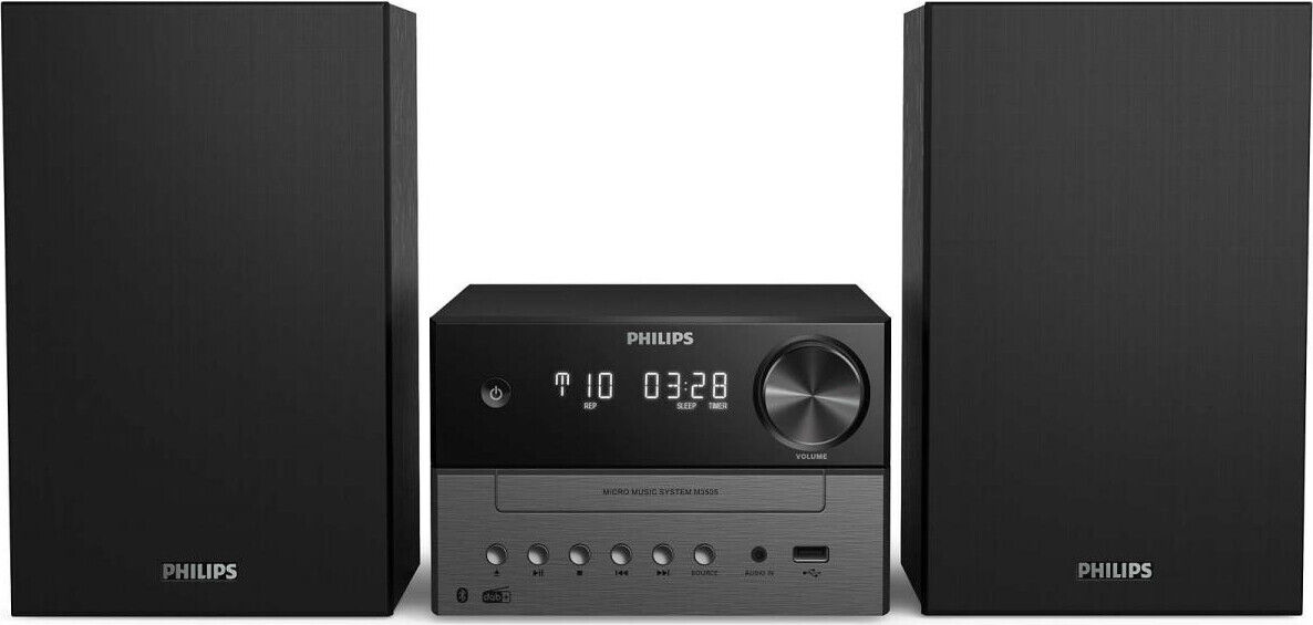 Micro Hi Fi Radio DAB+ Philips USB Bluetooth Lettore CD AUX 70W Nero TAM3505/12