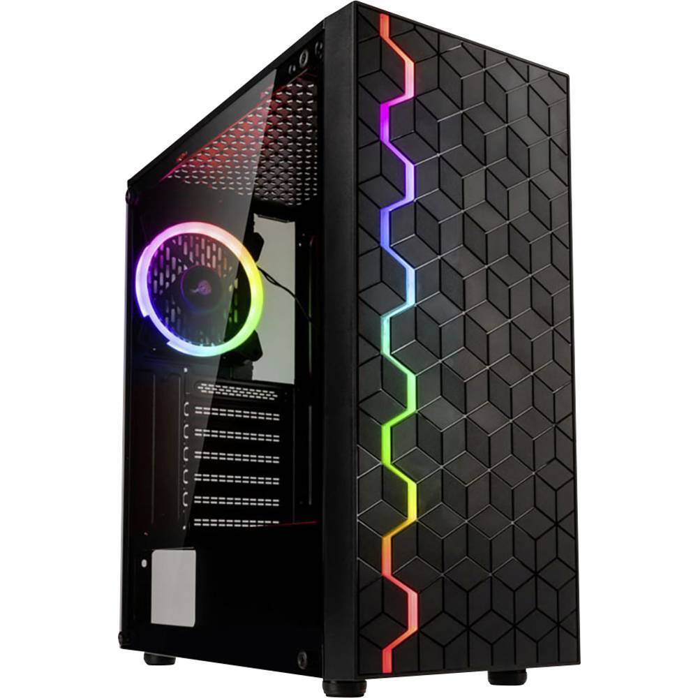 Kolink INSPIRE K8 Midi-Tower PC Case da gioco, Contenitore Nero