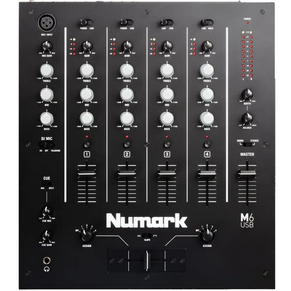 NUMARK M6 USB MIXER professionale 4canali DJ club con scheda audio NUOVOgaranzia