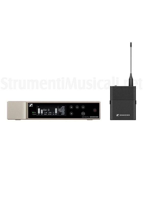 Set wireless con ricevitore fisso e trasmettotore Bodypack Sennheiser EW-D base