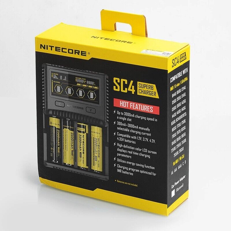 NITECORE SC4 Superbo Caricabatterie Eu Ricaricabile Ioni di Litio / Nimh Nuovo