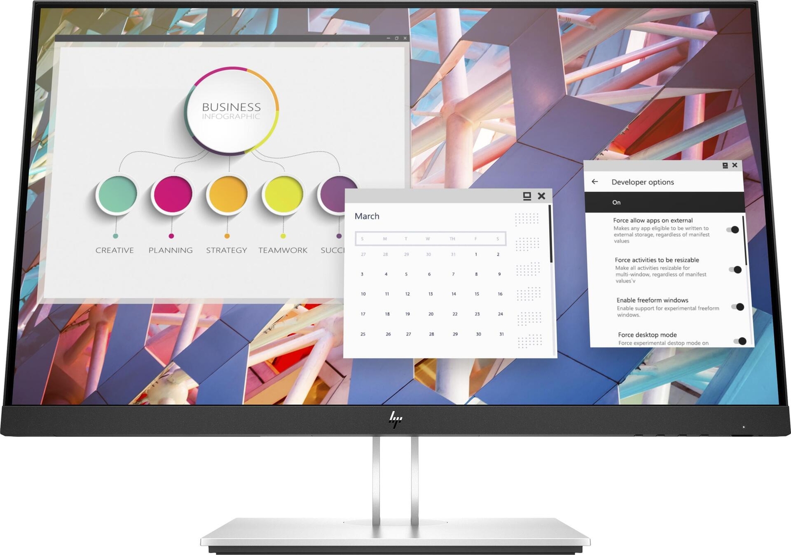 HP E24 G4 60,5 cm (23.8" ) 1920 x 1080 Pixel Full HD Silber [Energieklasse D] (9