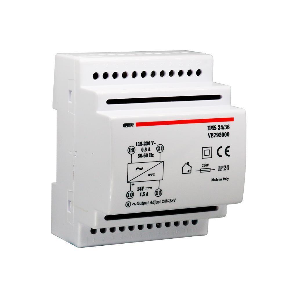 VEMER TMS 24/36 ALIMENTATORE 36W 115-230/24VDC 1,5A 4M VE792000