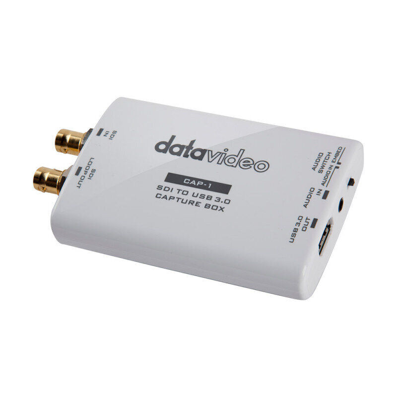 Datavideo CAP-1 SDI to USB 3.0 capture box with embedded or external audio SDI t