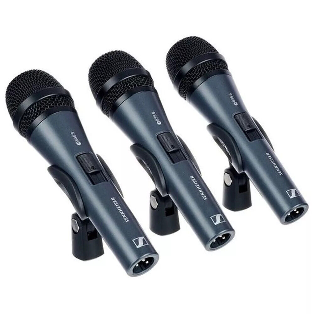SENNHEISER 3 PACK e835 S kit 3 microfoni dinamici cardioidi per studio, live
