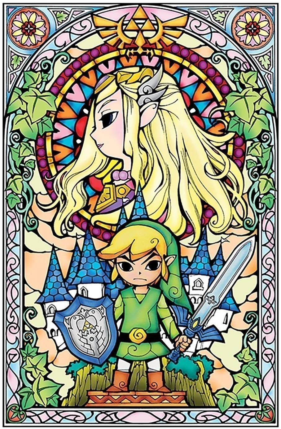 Nintendo: Pyramid - The Legend Of Zelda - Stained Glass (Poster Maxi 61X91,5 Cm)