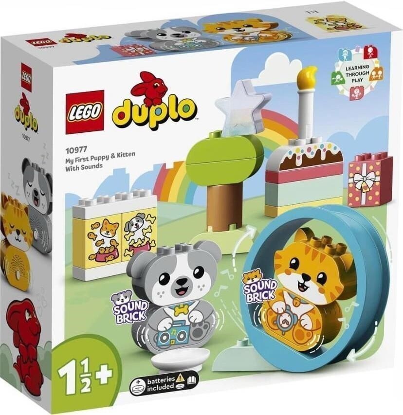 Lego: 10977 - Duplo My First - Il Mio Primo Cagnolino E Gattino Con Suoni -