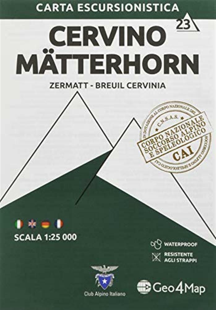 Carta escursionistica Cervino-Matterhorn (Zermatt, Cervinia) - AA.VV.