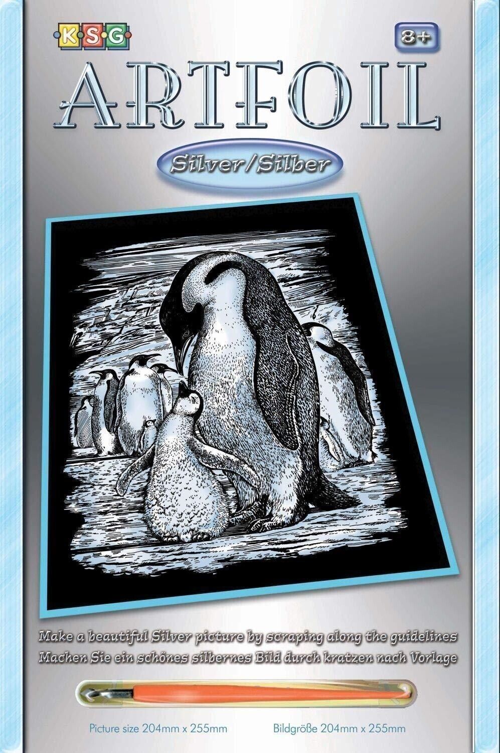Sequin Art: 0609 - Artfoil Silver - Penguins -