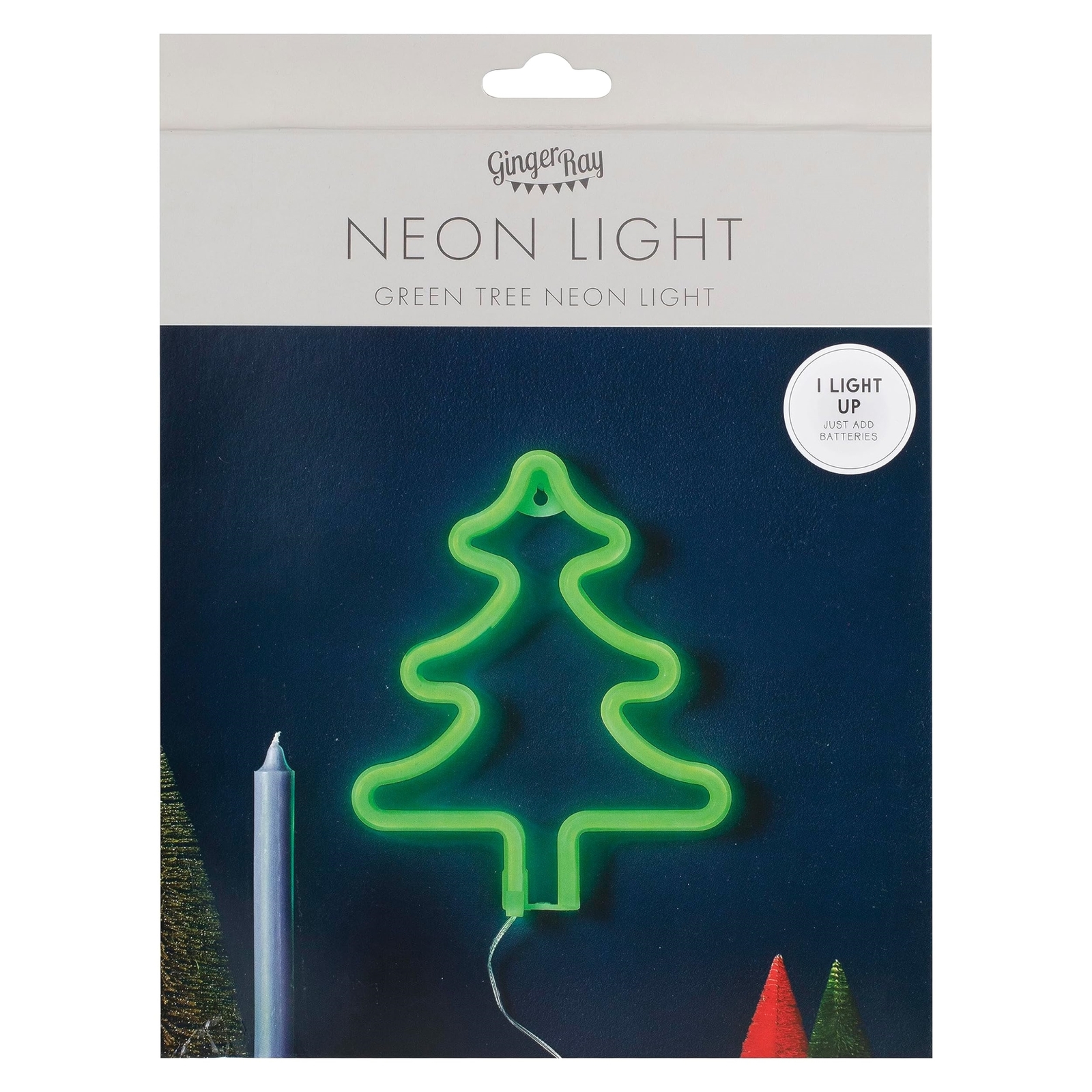 Lights - Tree - Green Neon N -