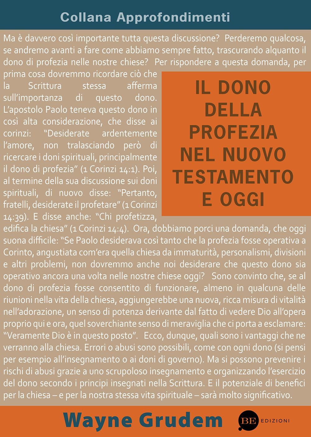 Libri Wayne Grudem - Il Dono Della Profezia Nel Nuovo Testamento E Oggi