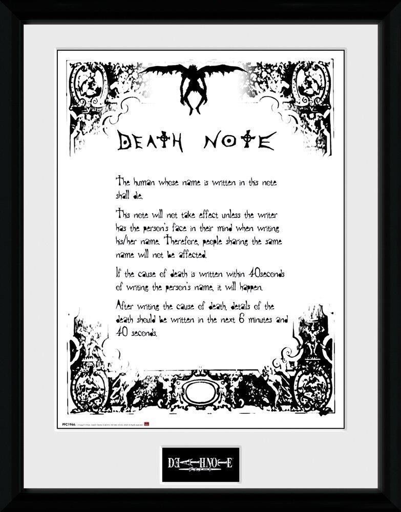 Death Note: GB Eye - Death Note (Stampa In Cornice 30x40 Cm) -