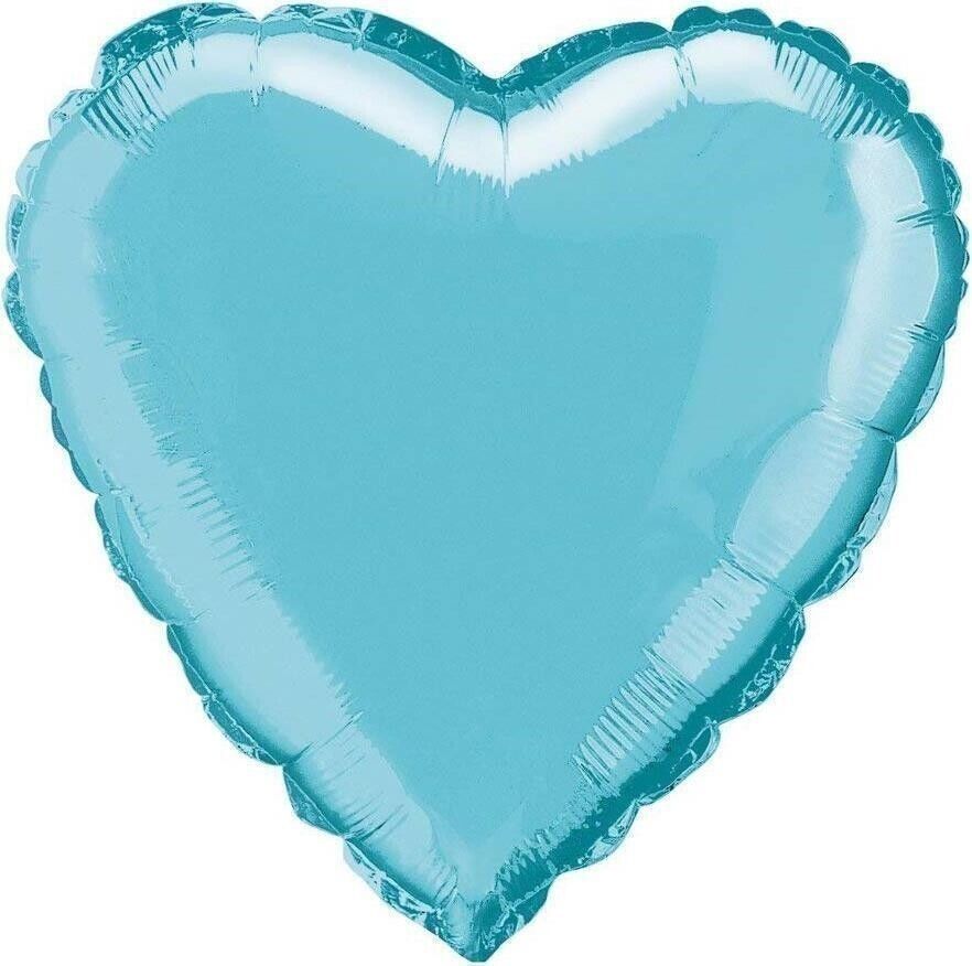 Unique Party: 18'' Pkg Hrt Bby Blue Foil Bln -