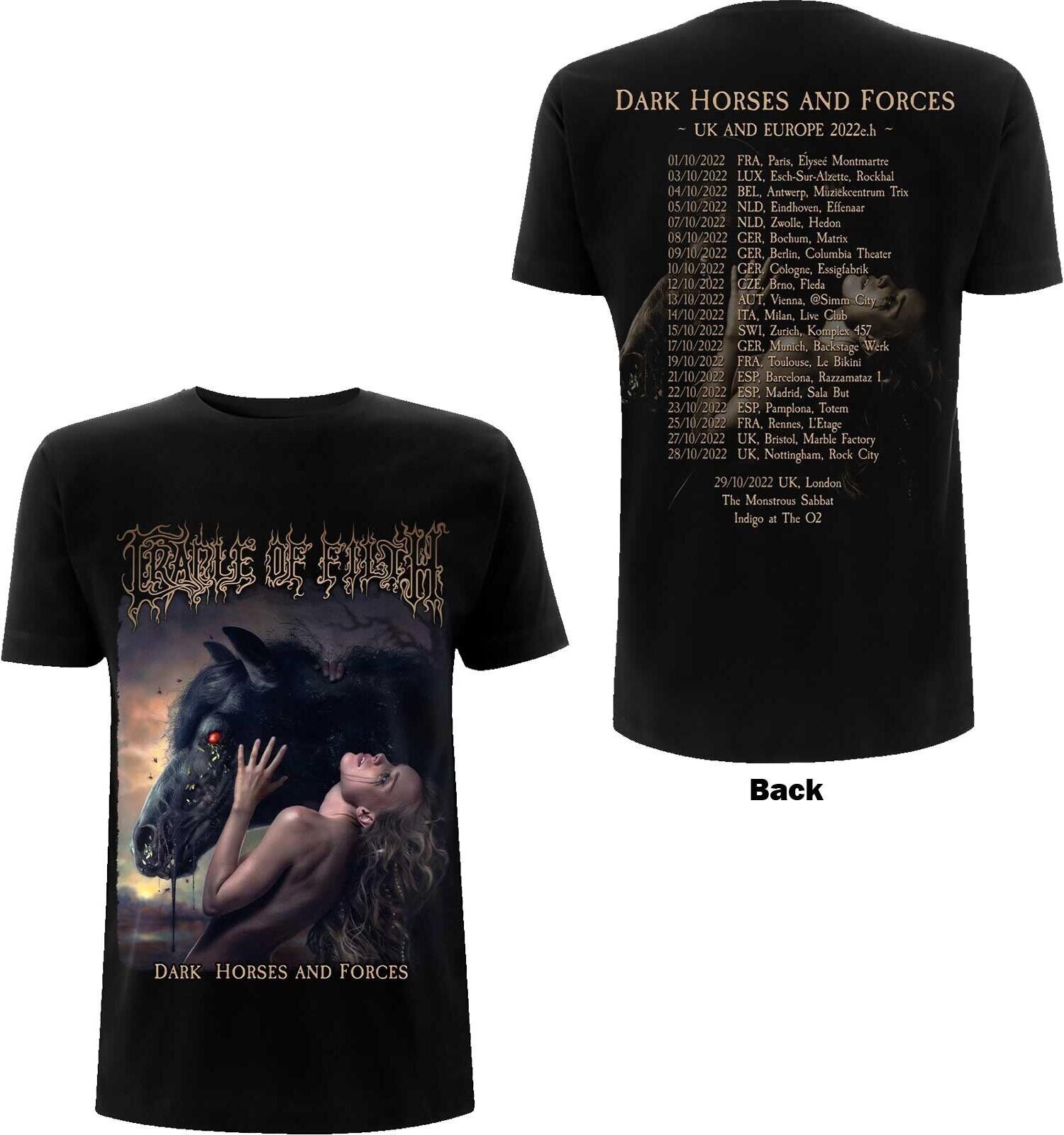 Cradle Of Filth: Dark Horses (Back Print) (T-Shirt Unisex Tg. M) -
