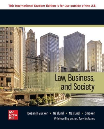Tony McAdams Kiren Dosanjh Zucker Kristofer N Law, Business and Soc (Tascabile)