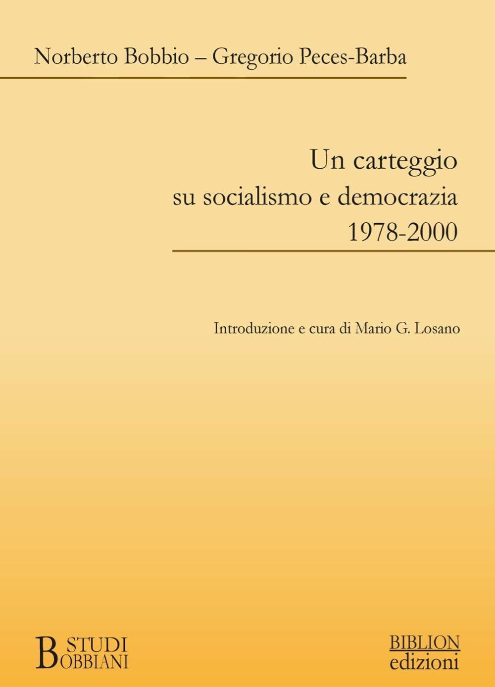 9788833833446 Un carteggio su socialismo e democrazia 1978-2000 - Norberto Bobbi