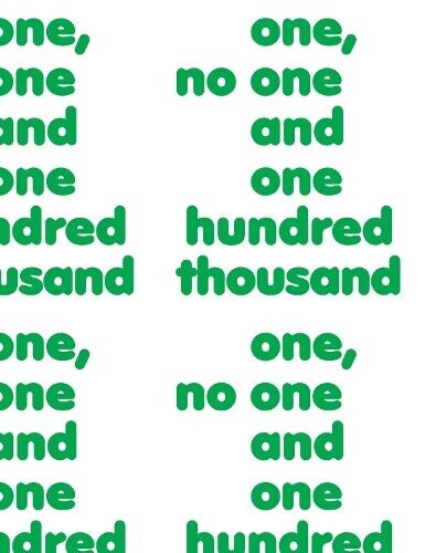 Luca Lo Pinto One, No One and One Hundred Thousand (Tascabile)