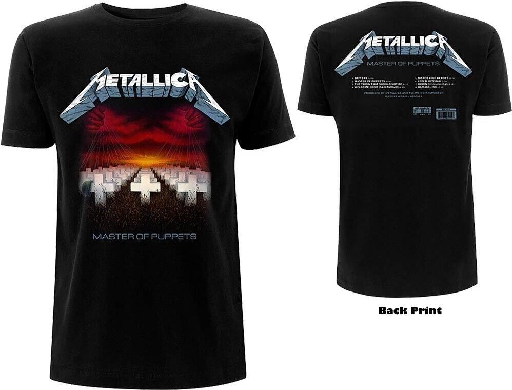 Metallica: Master Of Puppets Tracks (Back Print) (T-Shirt Unisex Tg. S) -
