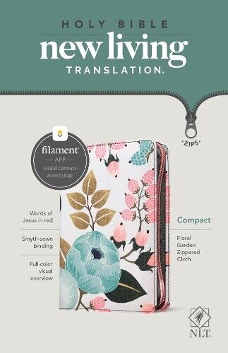 Tyndale NLT Compact Zipper Bible, Filament-Enabled Edition (Tascabile)