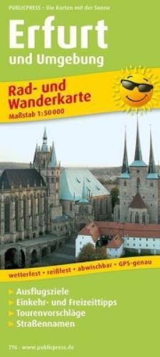 Erfurt and surroundings, cycling and hiking map 1:50,000 (Map)