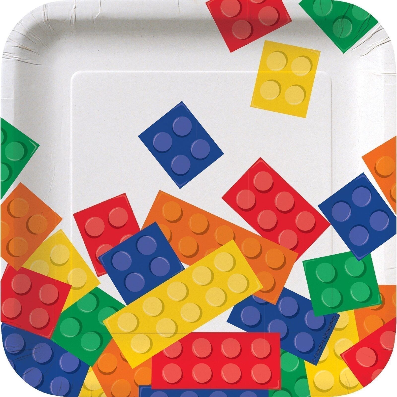 Creative Converting: Plt7 Sq Dd 12/8Ct Block Party Qs -