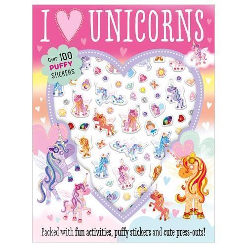 I Love Unicorns Puffy Sticker Activity (Tascabile)