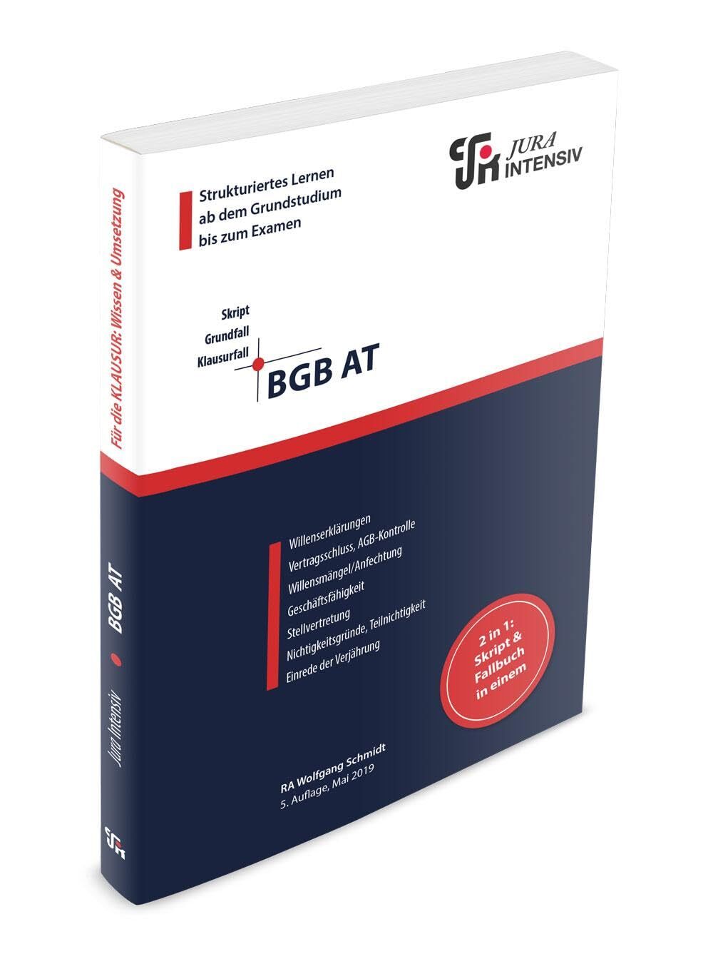 Wolfgang Schmid BGB AT: Wissen - Fälle - Klausurhinweise (Skript - G (Tascabile)