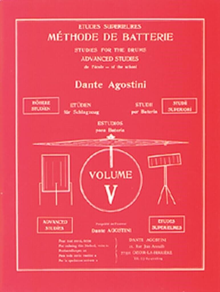 Libri Agostini Dante - Methode De Batterie. Vol. 5