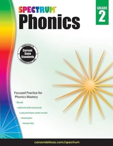 Spectrum Spectrum Phonics, Grade 2 (Tascabile) Spectrum