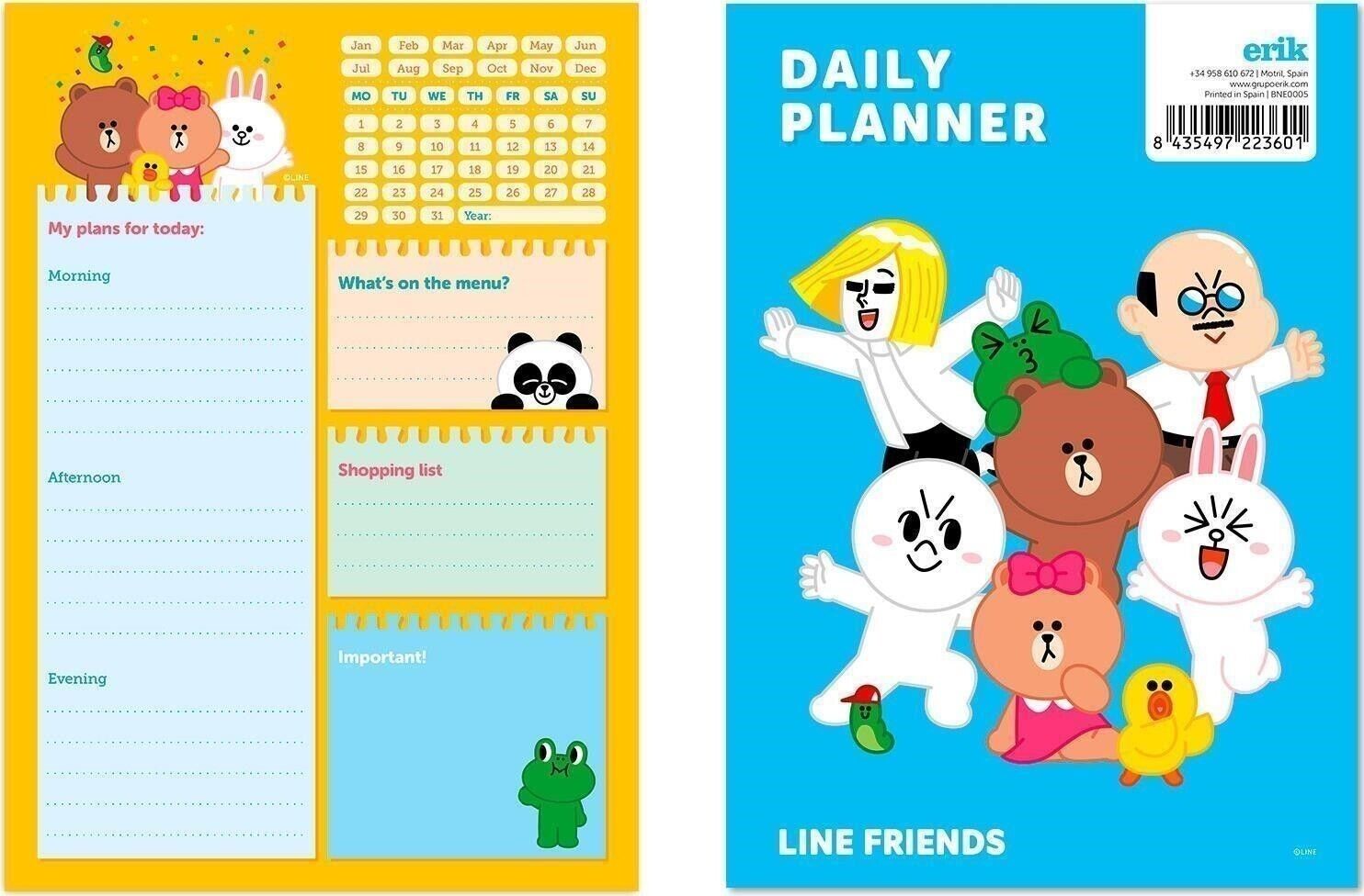 Line Friends: Grupo Erik (Block Notes Da Scrivania) -