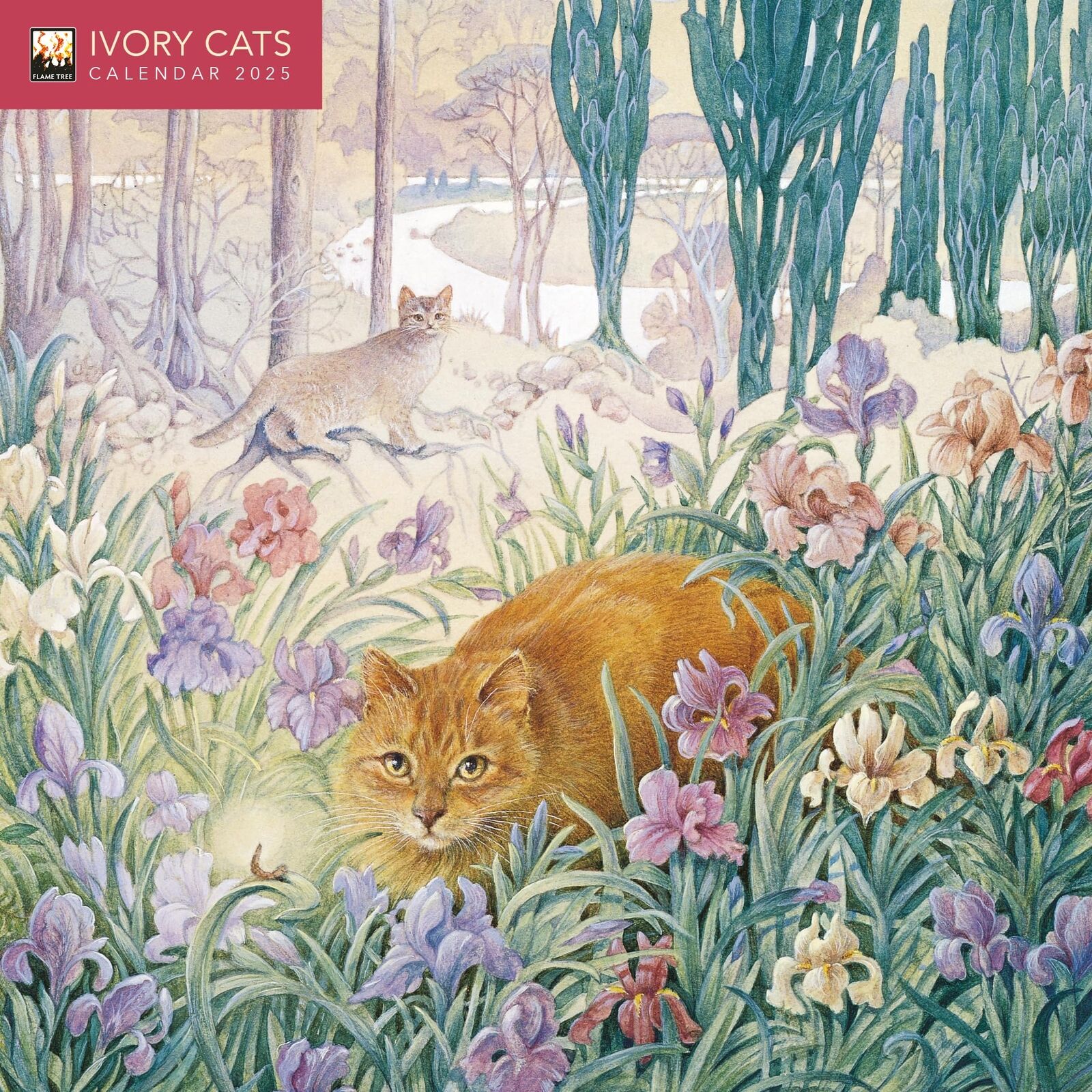 Flame Tree Stud Ivory Cats by Lesley Anne Ivory Mini Wall Calendar 20 (Calendar)