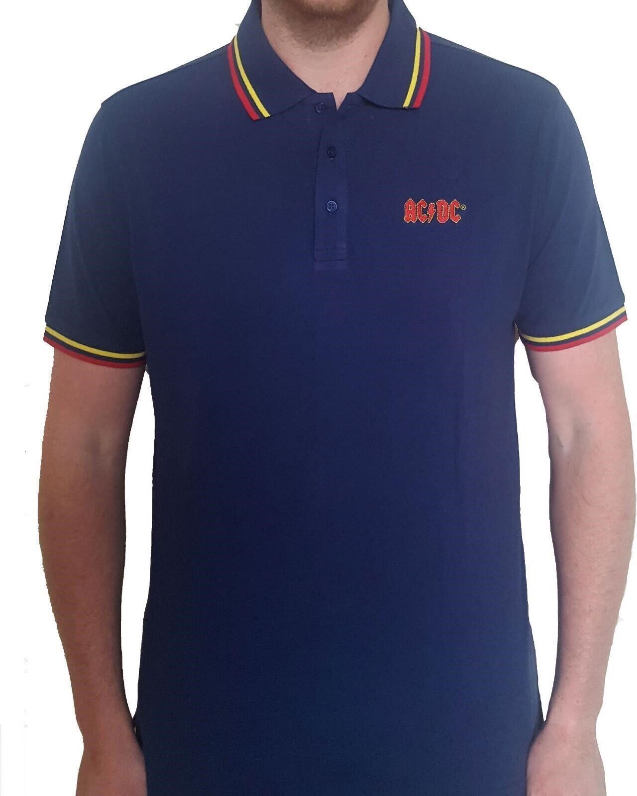 Ac/Dc: Classic Logo Blue (Polo Shirt Unisex Tg. S) -