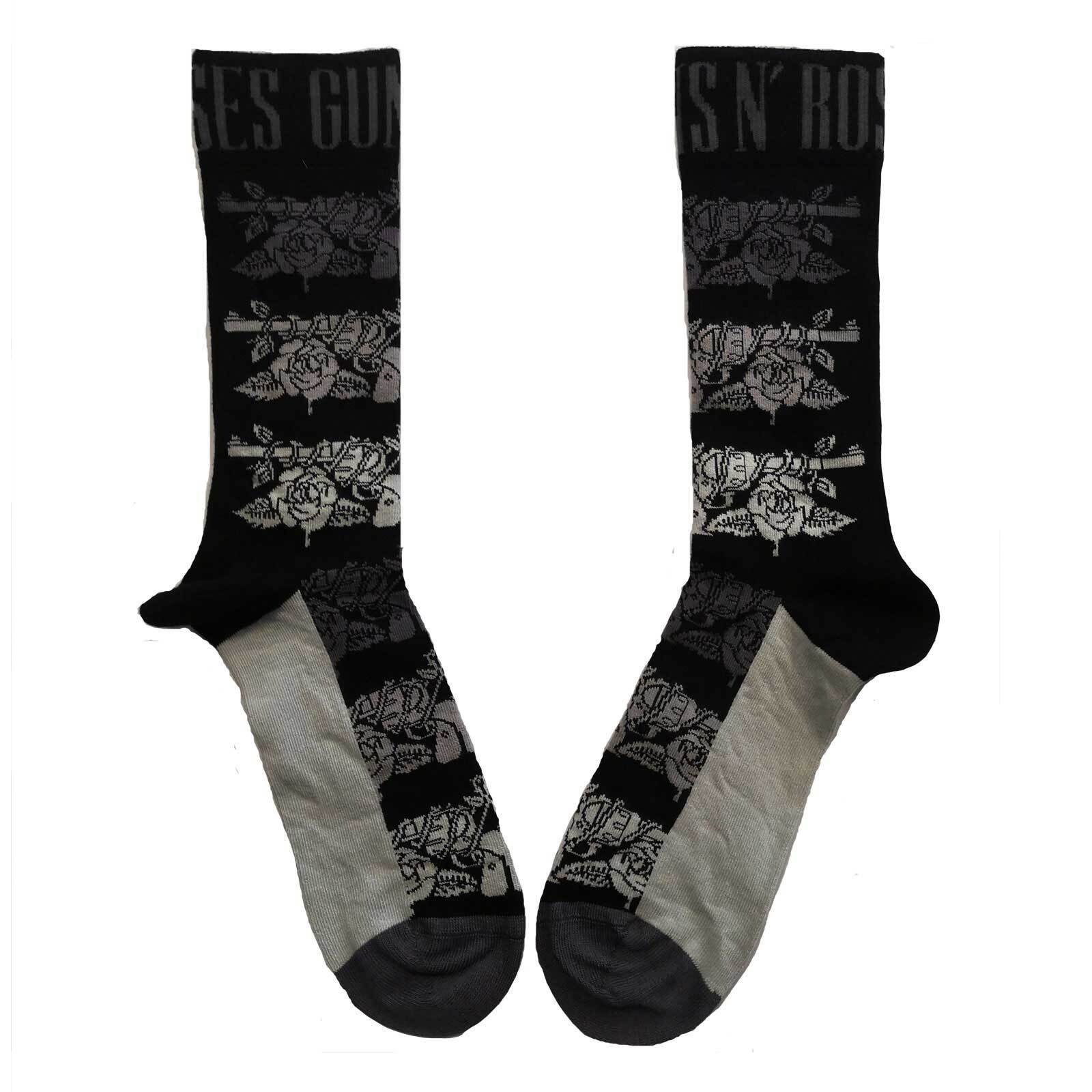 Guns N' Roses: Guns N' Roses Unisex Ankle Socks: Monochrome Pistols (Uk Size 7: