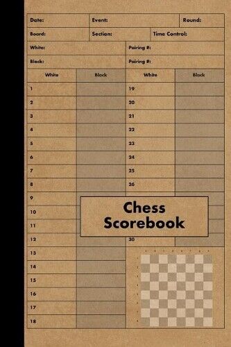 Red Tiger Press Chess Scorebook (Tascabile)