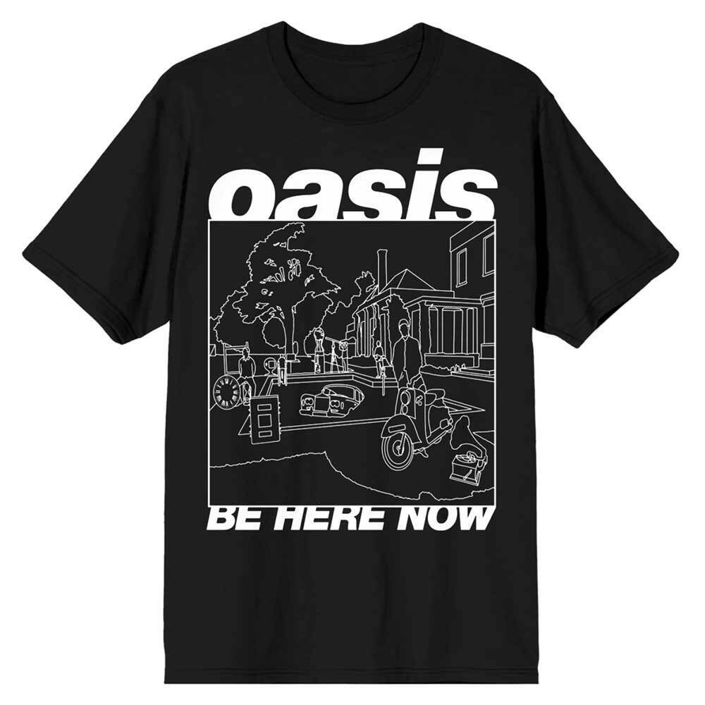 Oasis - Oasis Unisex T-Shirt: Be Here Now Line Drawing (Medium) -