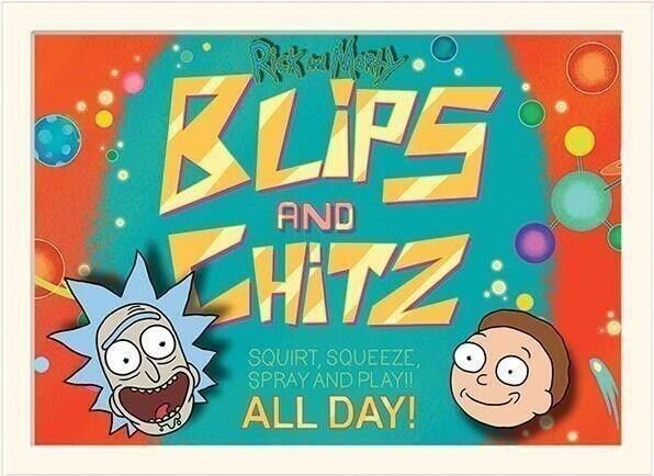 Rick And Morty: Pyramid - Blips And Chitz (Stampa 30X40 Cm) -