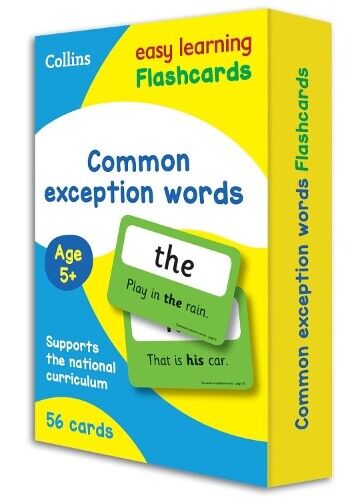 Common Exception Words Flashcards (Cards) Collins Easy Learning KS1