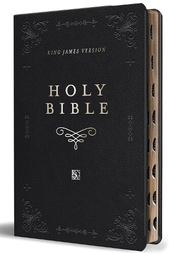 Origin KJV Holy Bible, Giant Print Thinline Large format, Black Prem (Tascabile)
