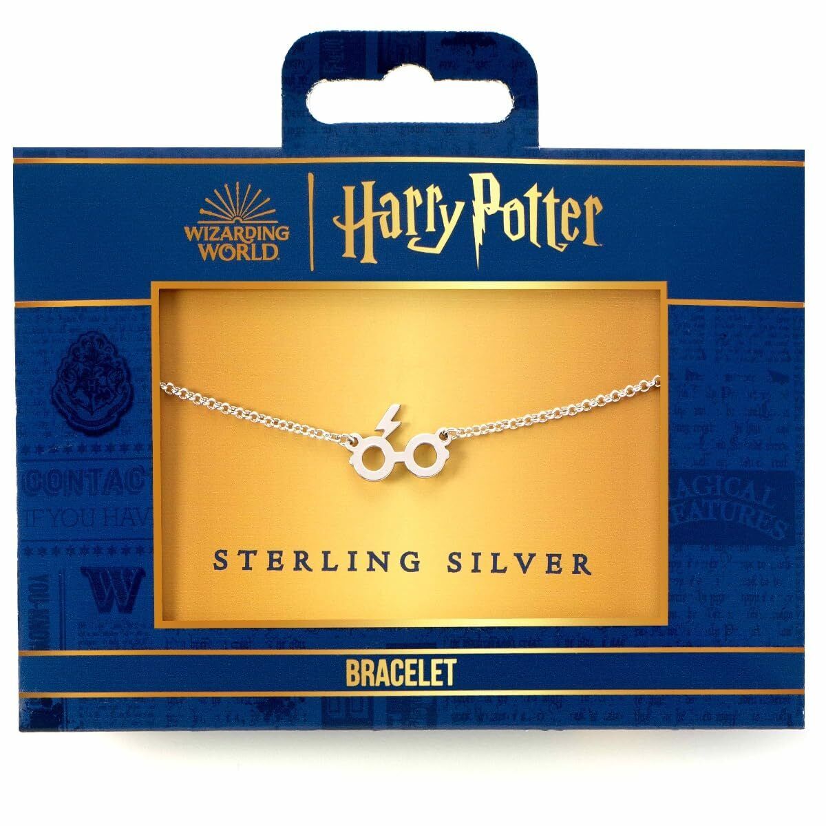 Harry Potter: The Carat Shop - Sterling Silver Glasses & Lightning Bolt Charm Br